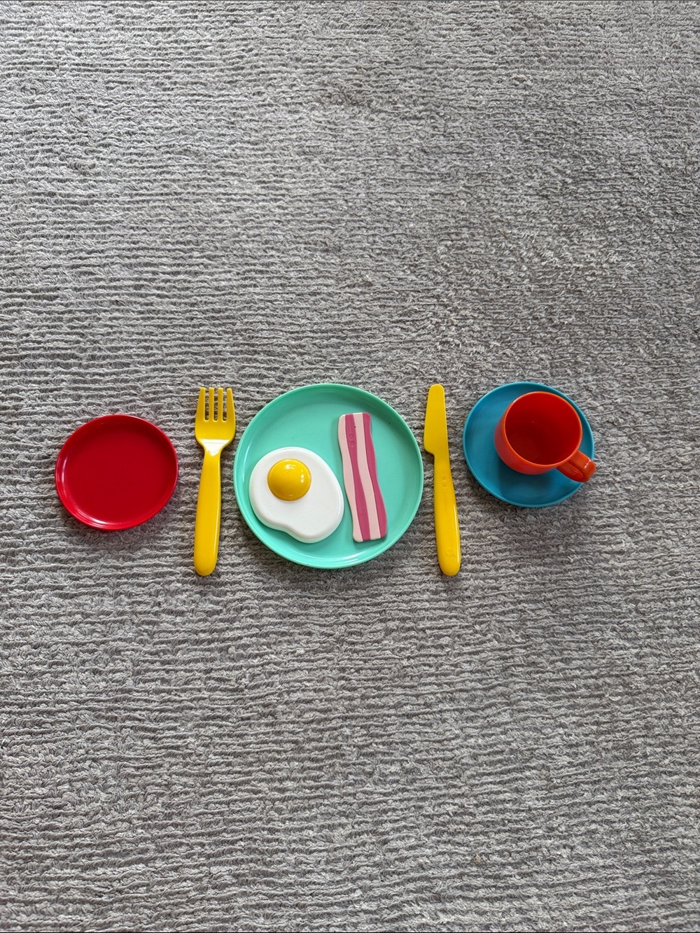 Kid O Children's Play Dinner Set with bacon and egg